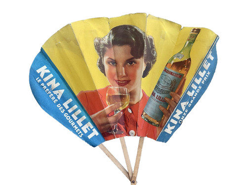 Ancien éventail publicitaire - ancien,