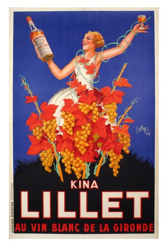 Affiche ancienne kina lillet - ancienne,